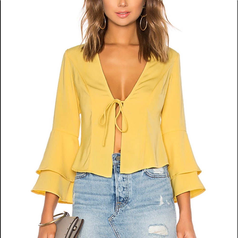 Front Tie Yellow Top
